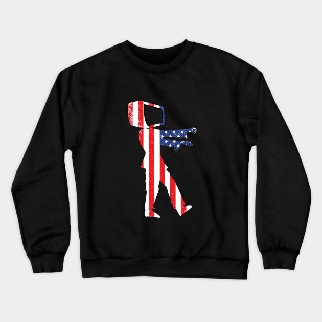 American Zombie Crewneck Sweatshirt by cypryanus